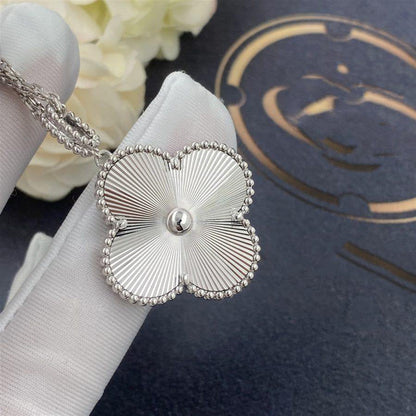 [Windsor Jewelry]CLOVER 25MM SILVER BIG CLOVER NECKLACE