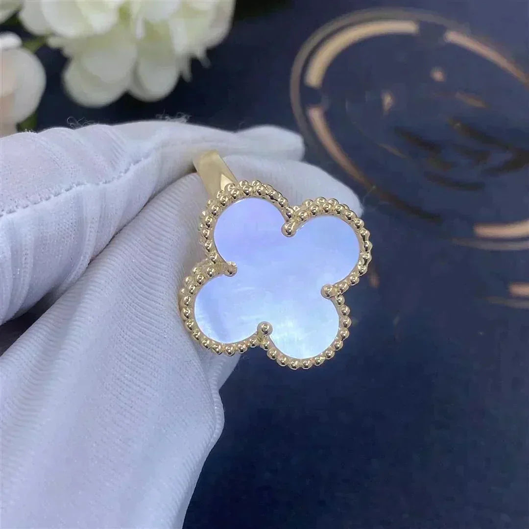[Windsor Jewelry]CLOVER WHITE MOP RING