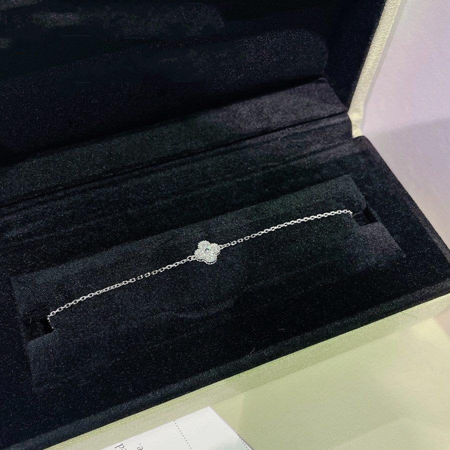 [Windsor Jewelry]CLOVER  SINGLE FLOWER BRACELET SILVER