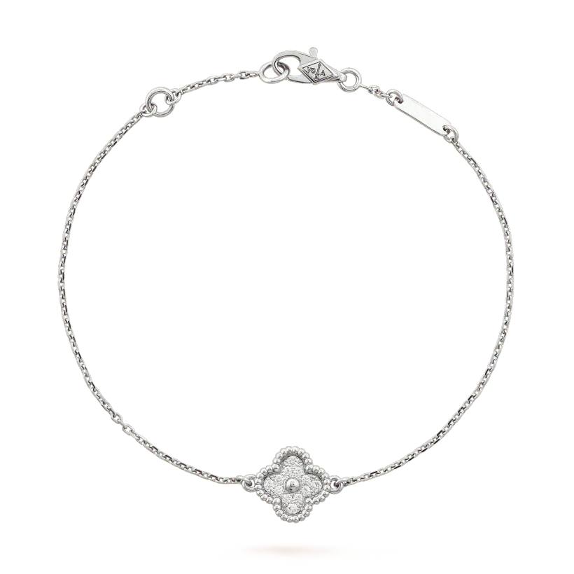 [Windsor Jewelry]CLOVER  SINGLE FLOWER BRACELET SILVER