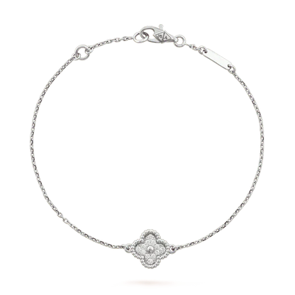 [Windsor Jewelry]CLOVER  SINGLE FLOWER BRACELET SILVER