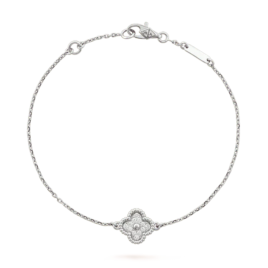 [Windsor Jewelry]CLOVER  SINGLE FLOWER BRACELET SILVER