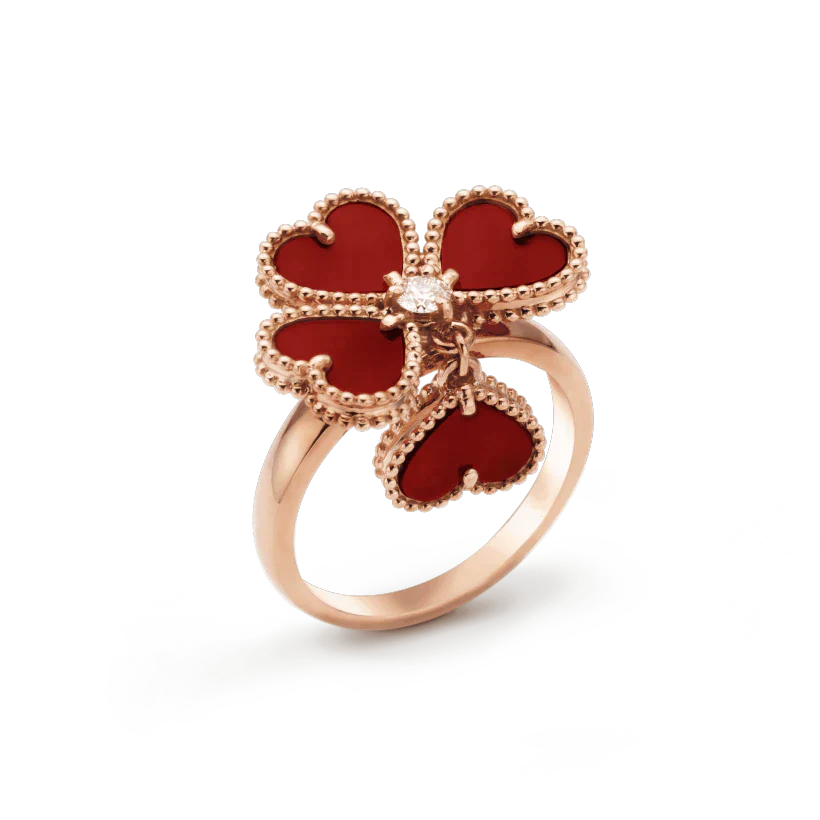 [Windsor Jewelry]SWEET CLOVER CARNELIAN RING