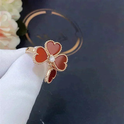 [Windsor Jewelry]SWEET CLOVER CARNELIAN RING