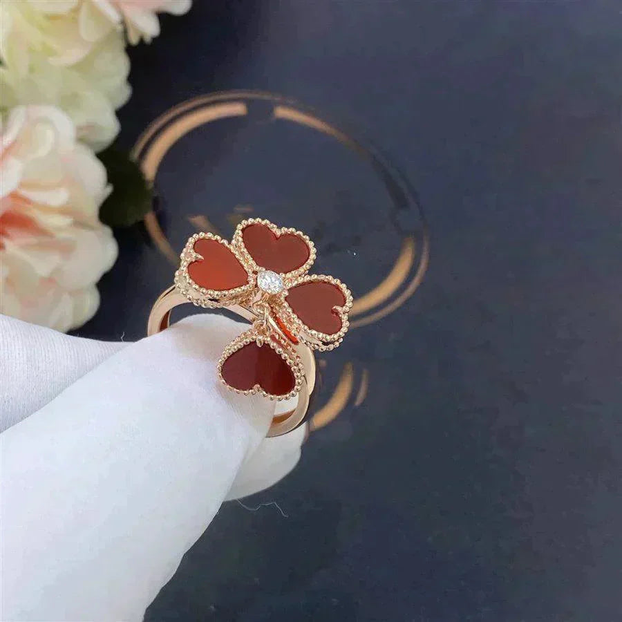 [Windsor Jewelry]SWEET CLOVER CARNELIAN RING