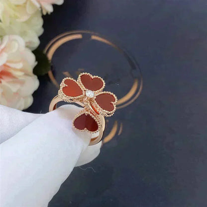 [Windsor Jewelry]SWEET CLOVER CARNELIAN RING