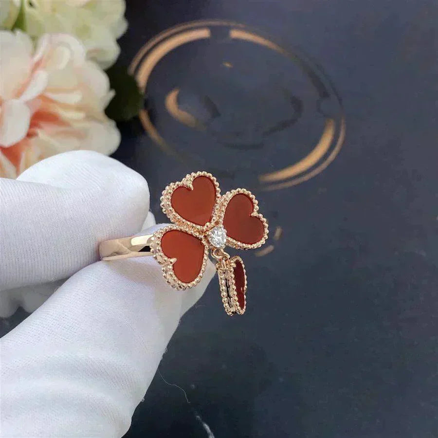 [Windsor Jewelry]SWEET CLOVER CARNELIAN RING