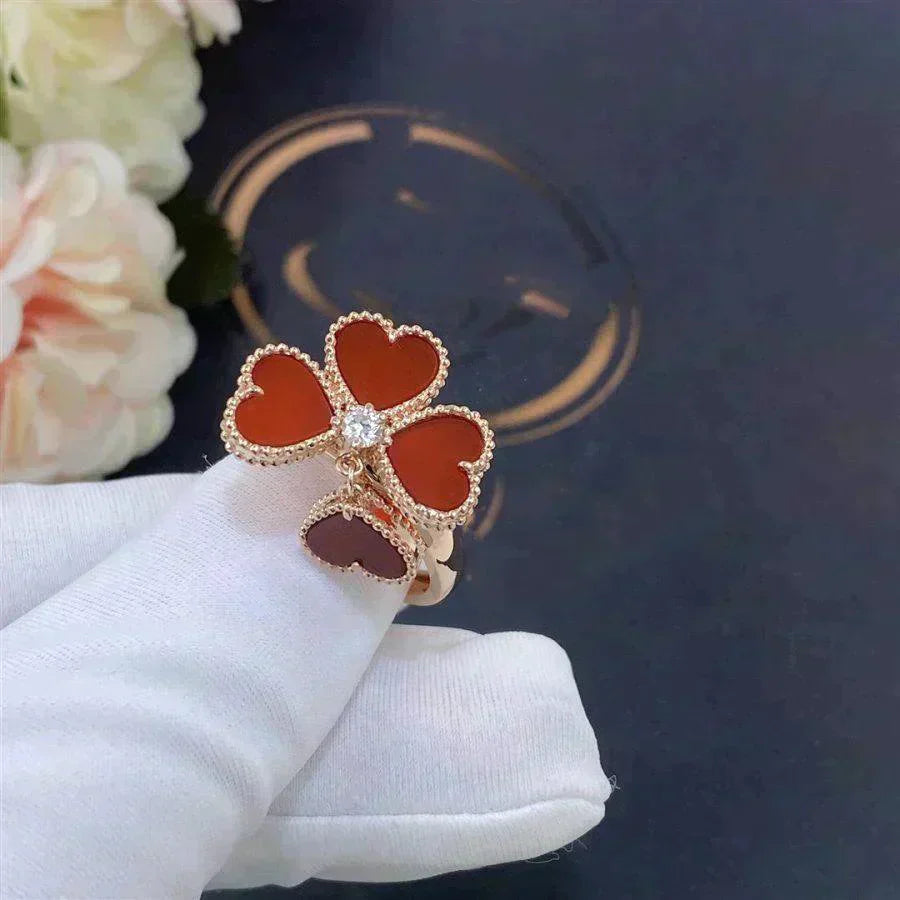 [Windsor Jewelry]SWEET CLOVER CARNELIAN RING