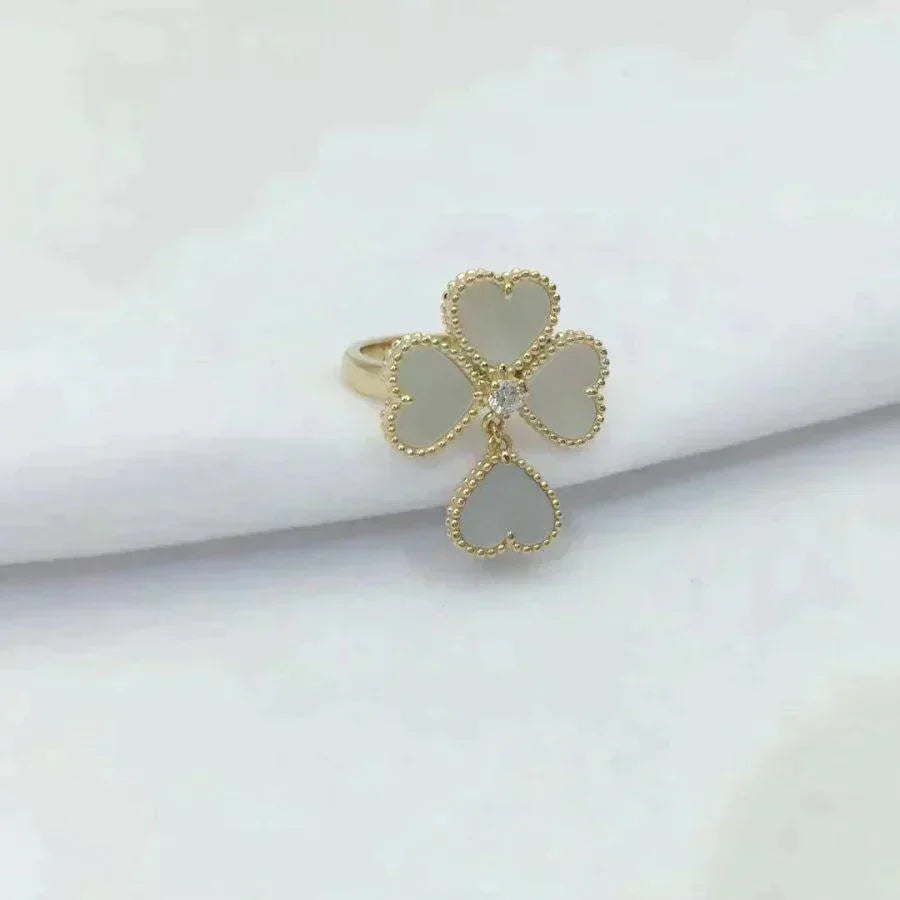 [Windsor Jewelry]SWEET CLOVER WHITE MOP RING