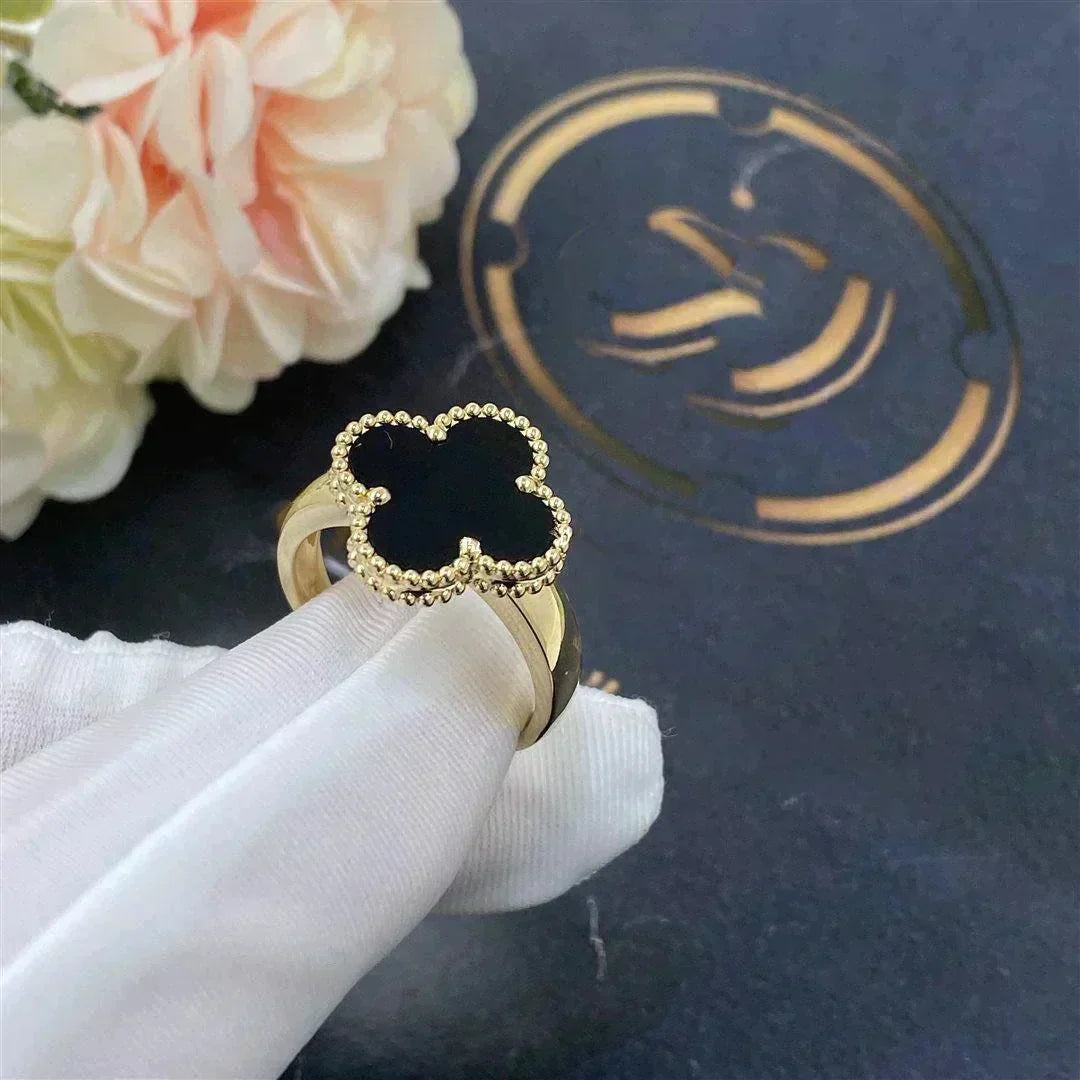 [Windsor Jewelry]CLOVER ONYX RING