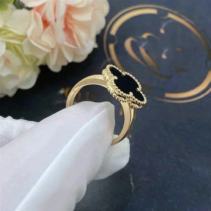 [Windsor Jewelry]CLOVER ONYX RING