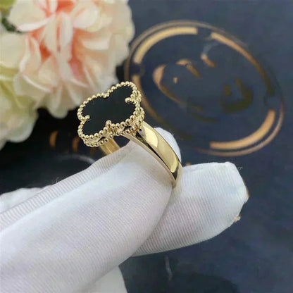 [Windsor Jewelry]CLOVER ONYX RING