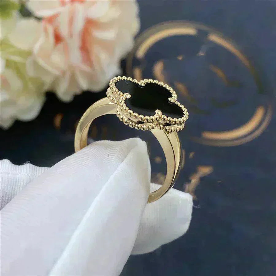 [Windsor Jewelry]CLOVER ONYX RING