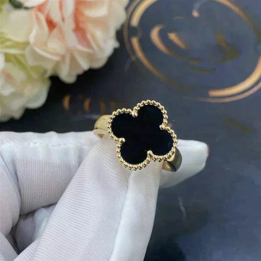 [Windsor Jewelry]CLOVER ONYX RING