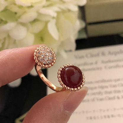 [Windsor Jewelry]PERLEE COULEURS DIAMOND ROSE GOLD BETWEEN THE FINGER RING