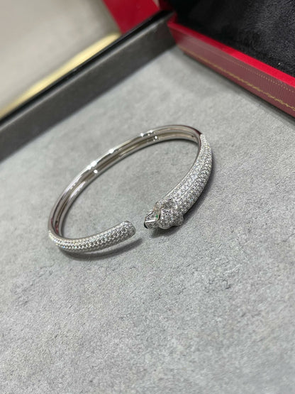 [Windsor Jewelry]PANTHERE FULL DIAMOND OPEN BRACELET