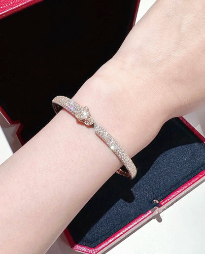 [Windsor Jewelry]PANTHERE FULL DIAMOND OPEN BRACELET