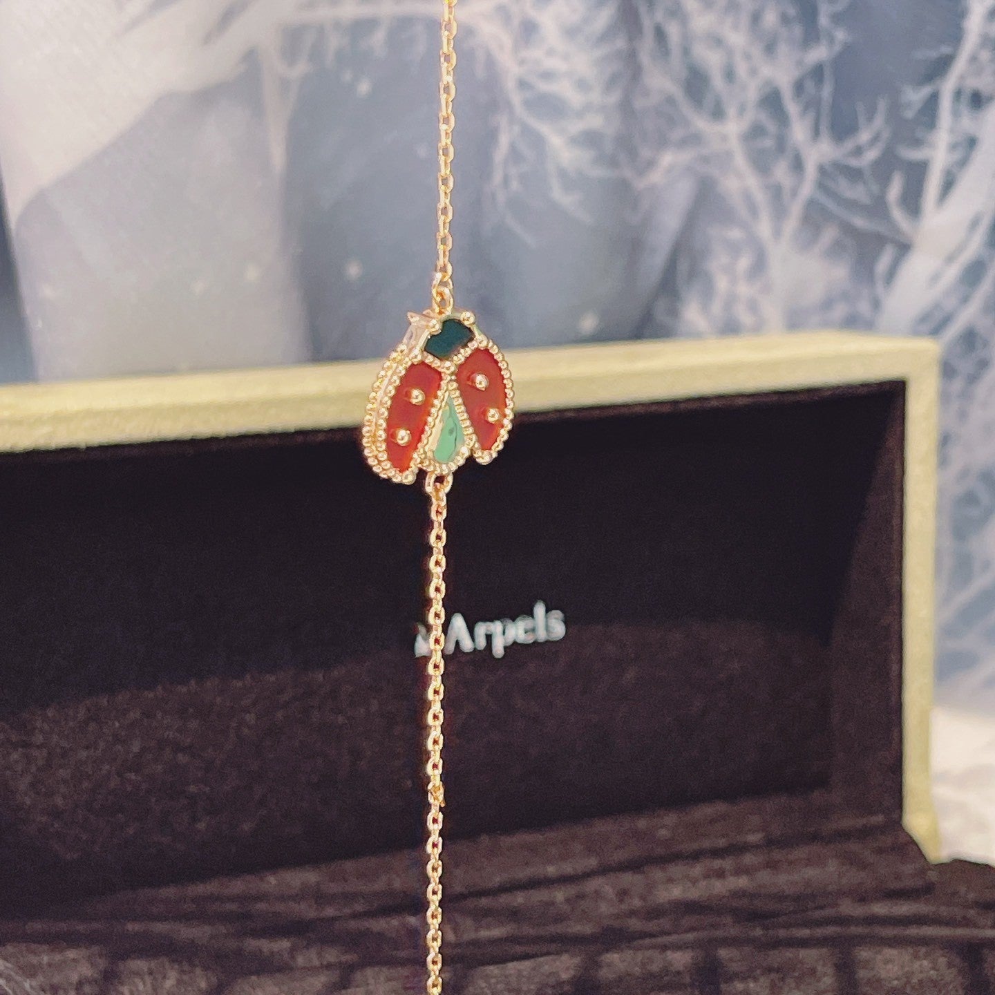 [Windsor Jewelry]LUCKY SPRING 1 MOTIF PINK GOLD BRACELET