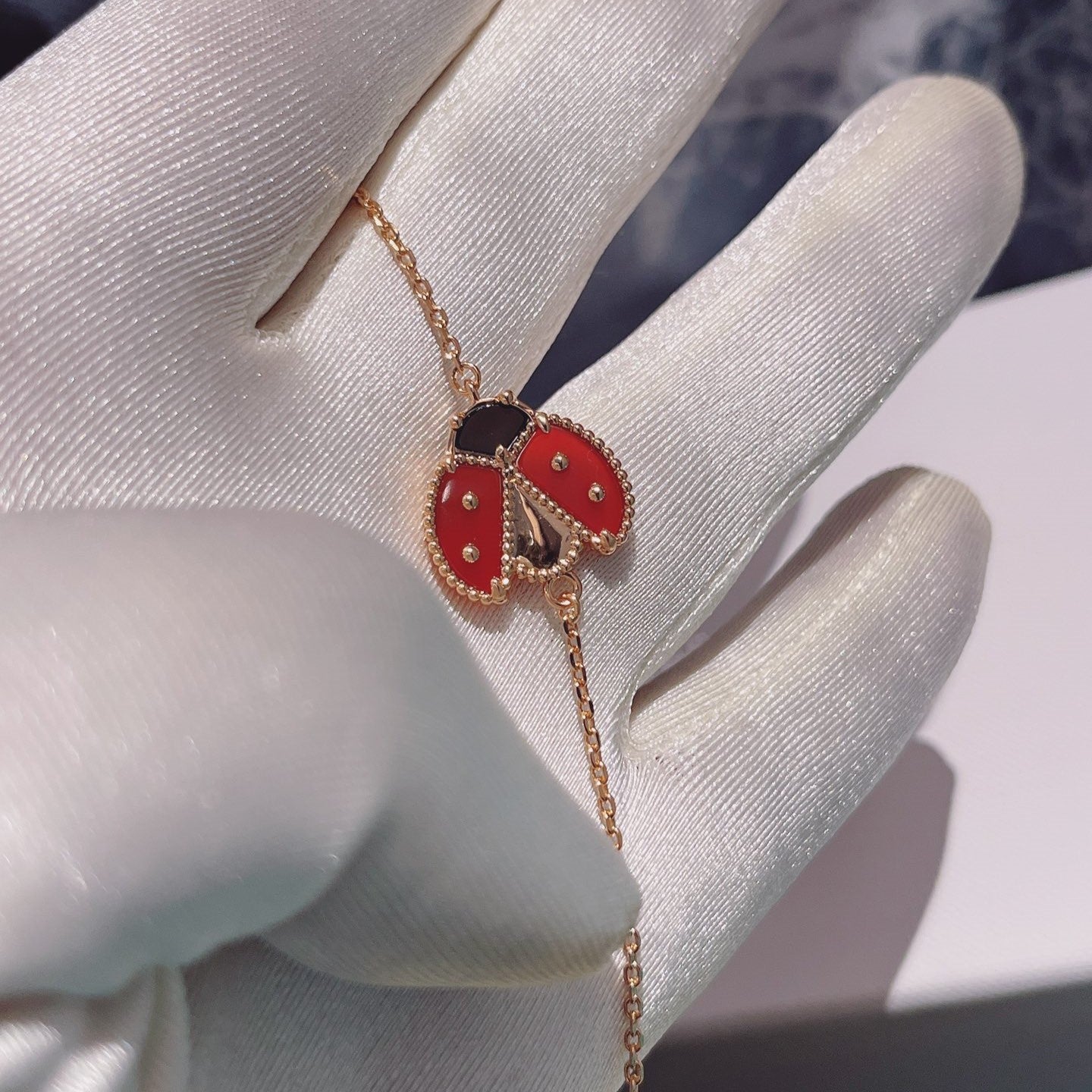 [Windsor Jewelry]LUCKY SPRING 1 MOTIF PINK GOLD BRACELET