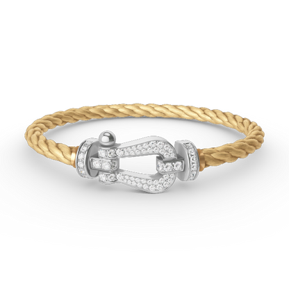 [Windsor Jewelry]FORCE LARGE HORSESHOE FULL DIAMOND BRACELET SILVER