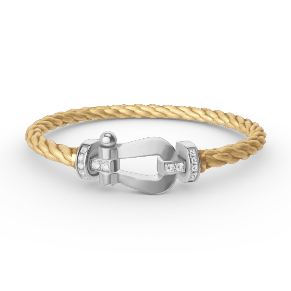 [Windsor Jewelry]FORCE LARGE HORSESHOE HALF DIAMOND BRACELET SILVER