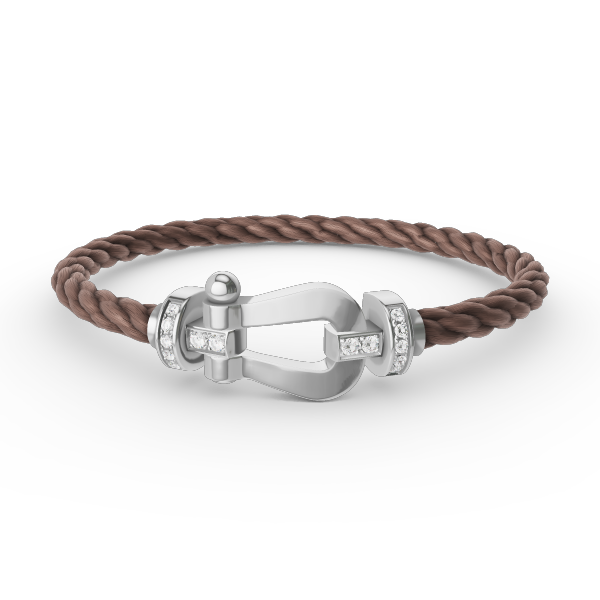 [Windsor Jewelry]FORCE LARGE HORSESHOE HALF DIAMOND BRACELET SILVER