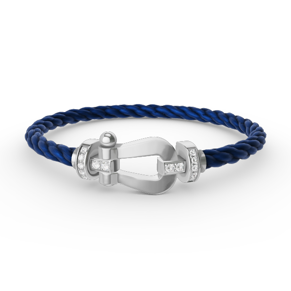 [Windsor Jewelry]FORCE LARGE HORSESHOE HALF DIAMOND BRACELET SILVER