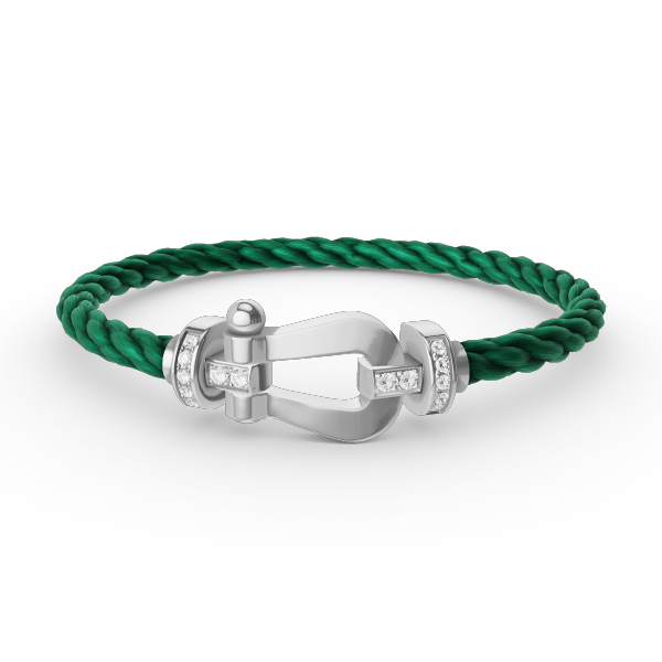 [Windsor Jewelry]FORCE LARGE HORSESHOE HALF DIAMOND BRACELET SILVER
