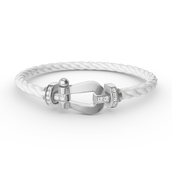 [Windsor Jewelry]FORCE LARGE HORSESHOE HALF DIAMOND BRACELET SILVER