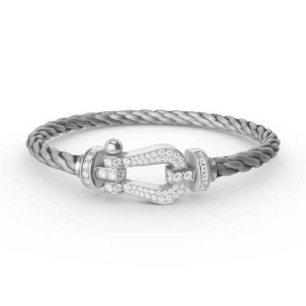 [Windsor Jewelry]FORCE LARGE HORSESHOE FULL DIAMOND BRACELET SILVER