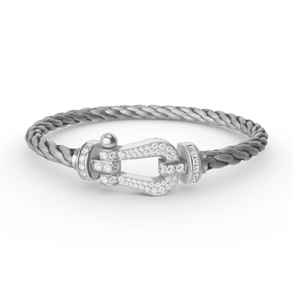 [Windsor Jewelry]FORCE LARGE HORSESHOE FULL DIAMOND BRACELET SILVER