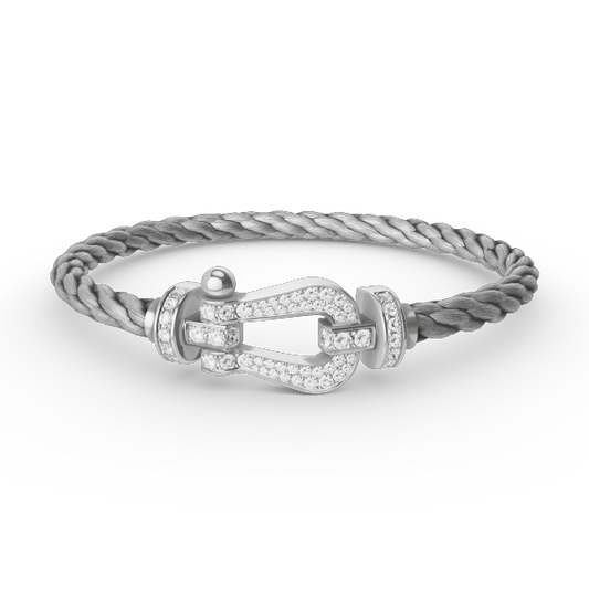 [Windsor Jewelry]FORCE LARGE HORSESHOE FULL DIAMOND BRACELET SILVER
