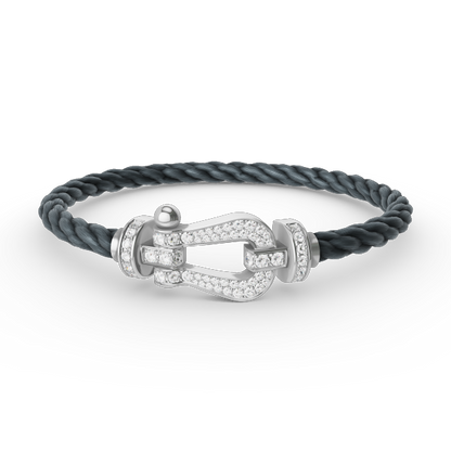[Windsor Jewelry]FORCE LARGE HORSESHOE FULL DIAMOND BRACELET SILVER