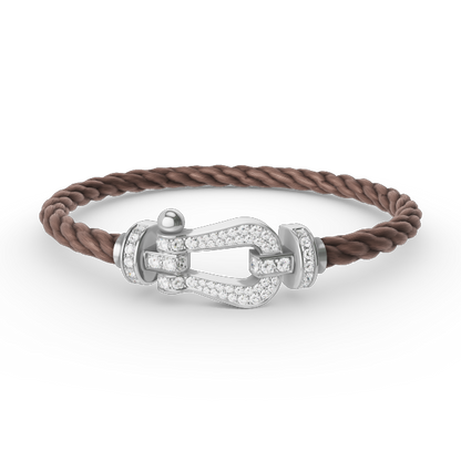 [Windsor Jewelry]FORCE LARGE HORSESHOE FULL DIAMOND BRACELET SILVER
