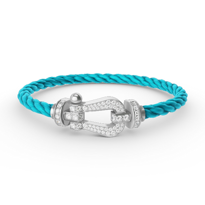 [Windsor Jewelry]FORCE LARGE HORSESHOE FULL DIAMOND BRACELET SILVER