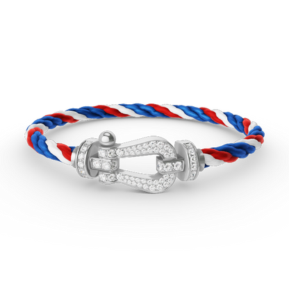 [Windsor Jewelry]FORCE LARGE HORSESHOE FULL DIAMOND BRACELET SILVER