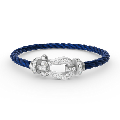 [Windsor Jewelry]FORCE LARGE HORSESHOE FULL DIAMOND BRACELET SILVER