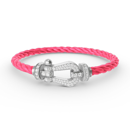 [Windsor Jewelry]FORCE LARGE HORSESHOE FULL DIAMOND BRACELET SILVER