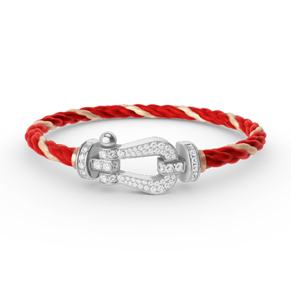 [Windsor Jewelry]FORCE LARGE HORSESHOE FULL DIAMOND BRACELET SILVER