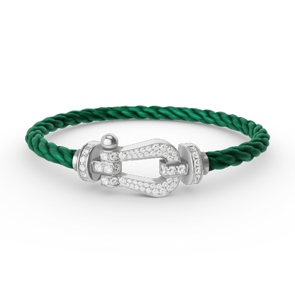 [Windsor Jewelry]FORCE LARGE HORSESHOE FULL DIAMOND BRACELET SILVER