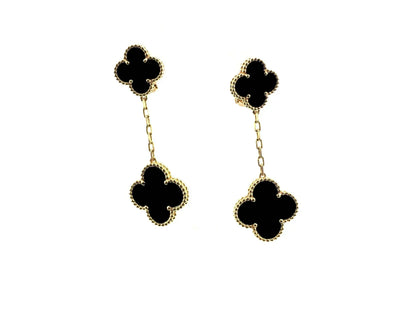 [Windsor Jewelry]CLOVER 2 MOTIFS  EARRINGS (MULTIPLE CHOICESC