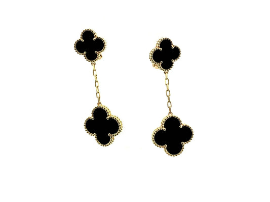 [Windsor Jewelry]CLOVER 2 MOTIFS  EARRINGS (MULTIPLE CHOICESC