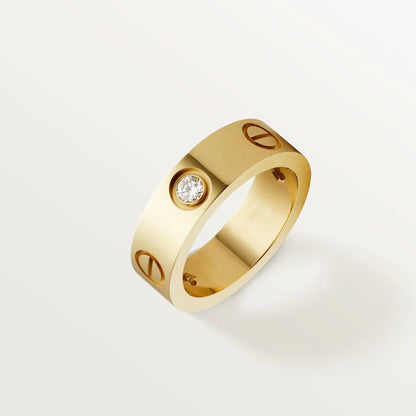 [Windsor Jewelry]LOVE RING 5.5MM 3 DIAMONDS PINK GOLD
