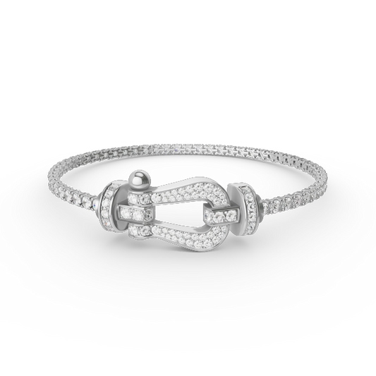 [Windsor Jewelry]FORCE  LARGE HORSESHOE FULL DIAMOND TENNIS BRACELET