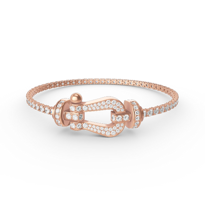 [Windsor Jewelry]FORCE  LARGE HORSESHOE FULL DIAMOND TENNIS BRACELET